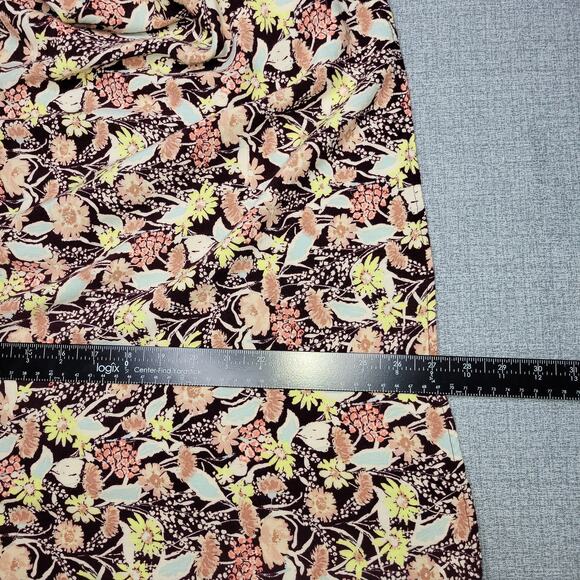 Ava and Viv Blouse Top Women 4X Brown Orange Flowy - Picture 7 of 7